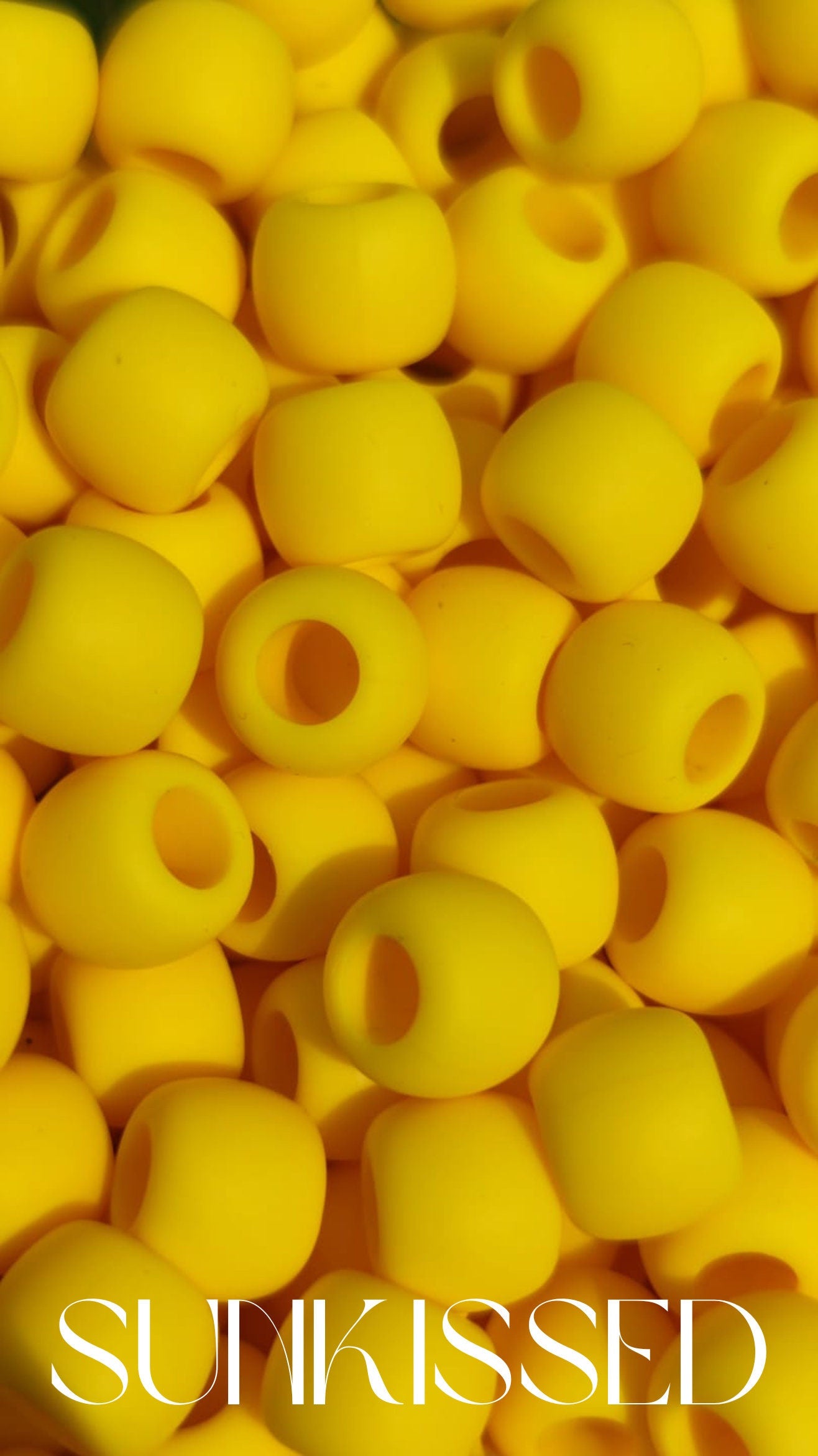 Yellow Soft Silicone Rubber Hair Beads - Comfortable, Non-Toxic Hair Jewellery for Kids & Adults, Perfect Gift & Accessory